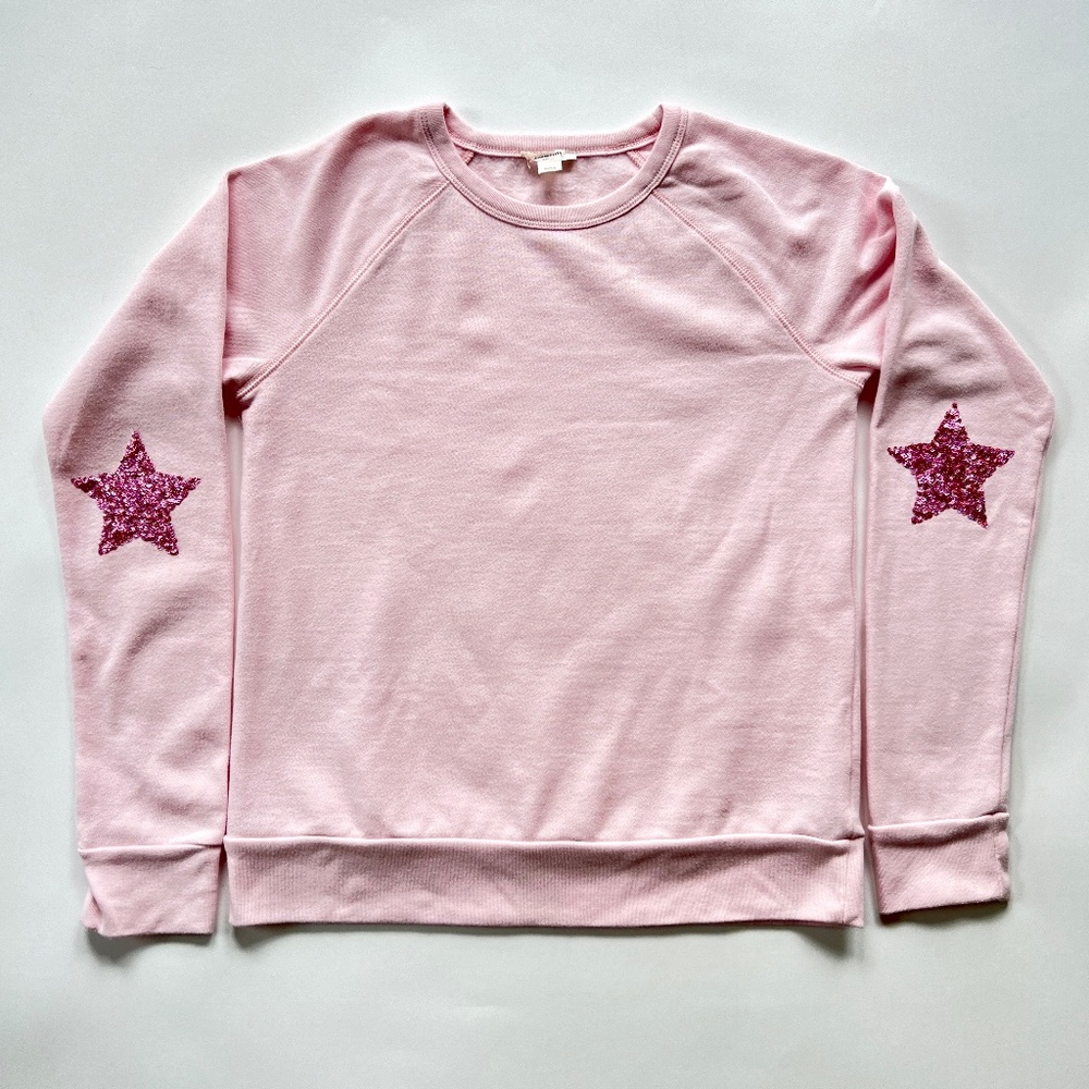 Crewcuts Pink Sweatshirt with Sequined Stars - Kids XL
